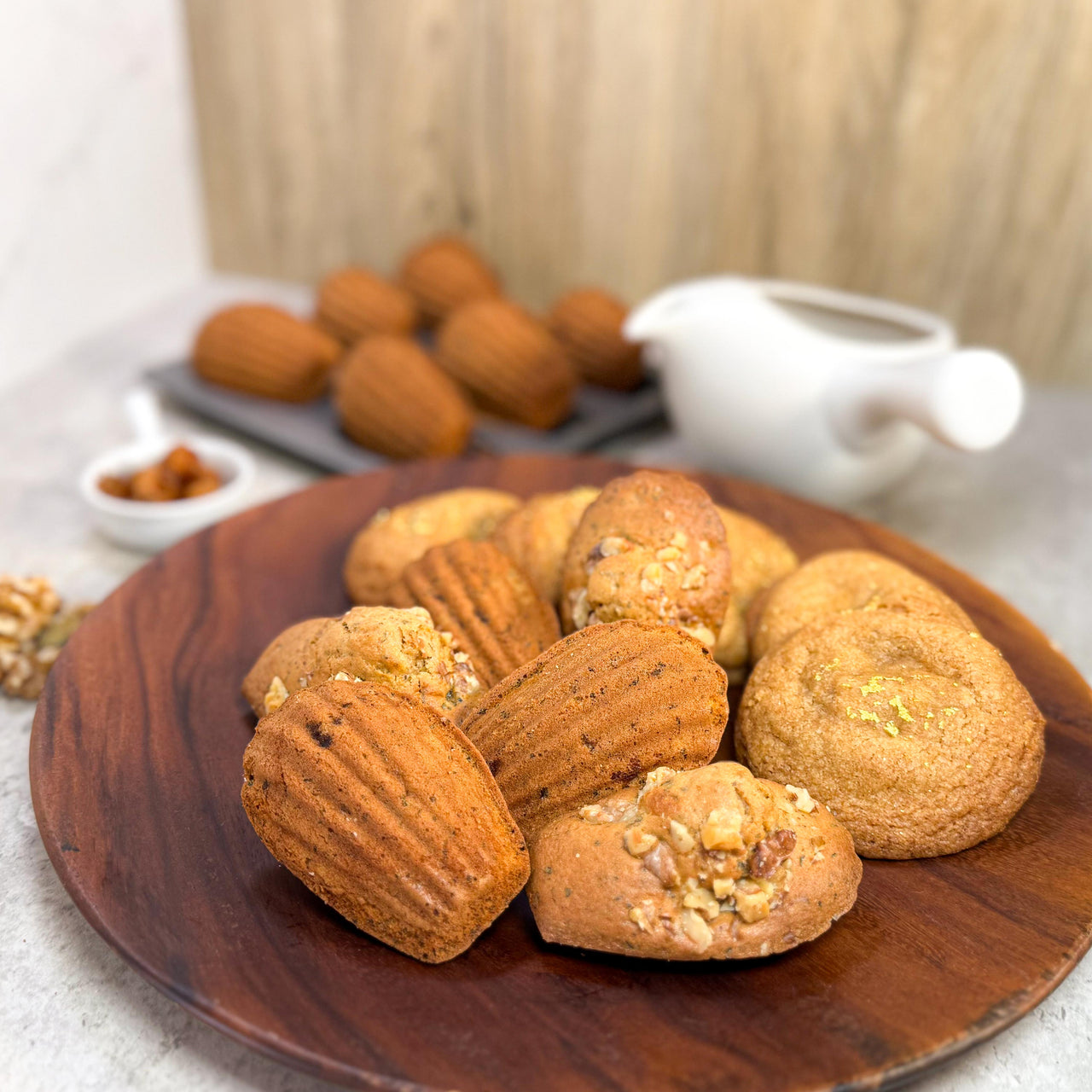 茉莉花茶桂圓瑪德蓮蛋糕 | 黑糖麻糬曲奇 ｜Jasmine Tea Longan Madeleine & Black Sugar Mochi Cookies