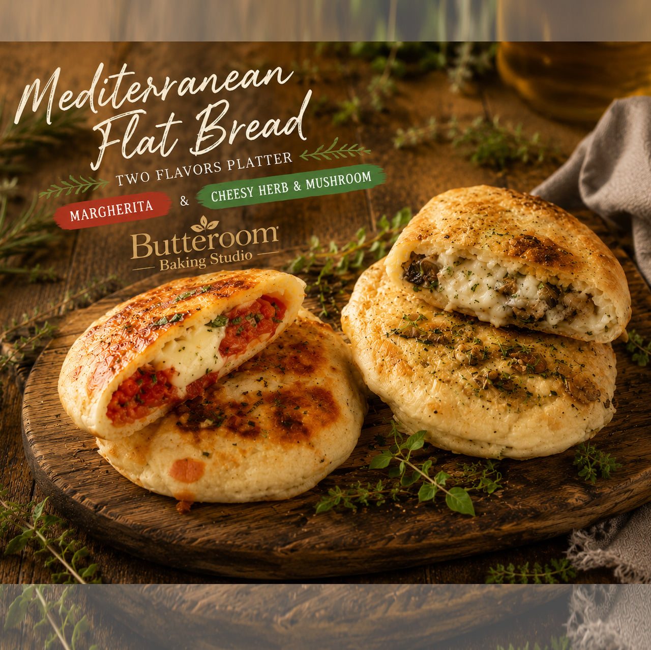 地中海薄餅 | Mediterranean Stuffed Flat Bread